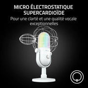 Micro Razer Seiren V3 Chroma Blanc