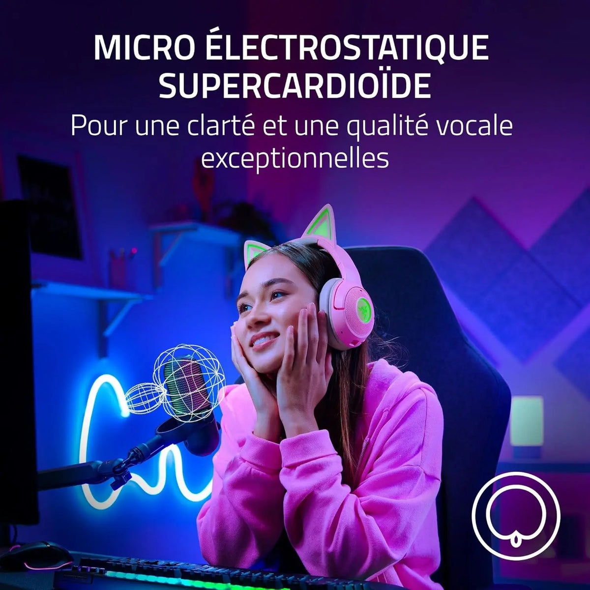 Micro Razer Seiren V3 Chroma Noir