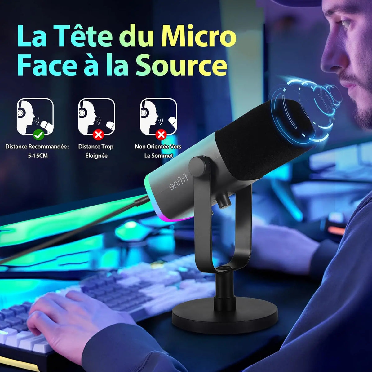 Microphone Fifiane AM8 Noir