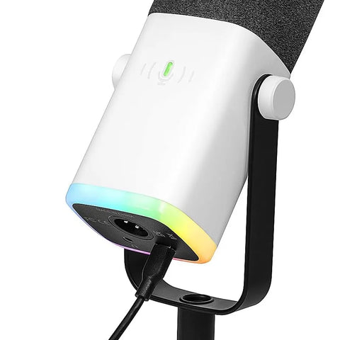 Microphone Fifine AM8 Blanc — dans le même univers que Micro Gaming à condensateur HyperX QuadCast 2 rouge