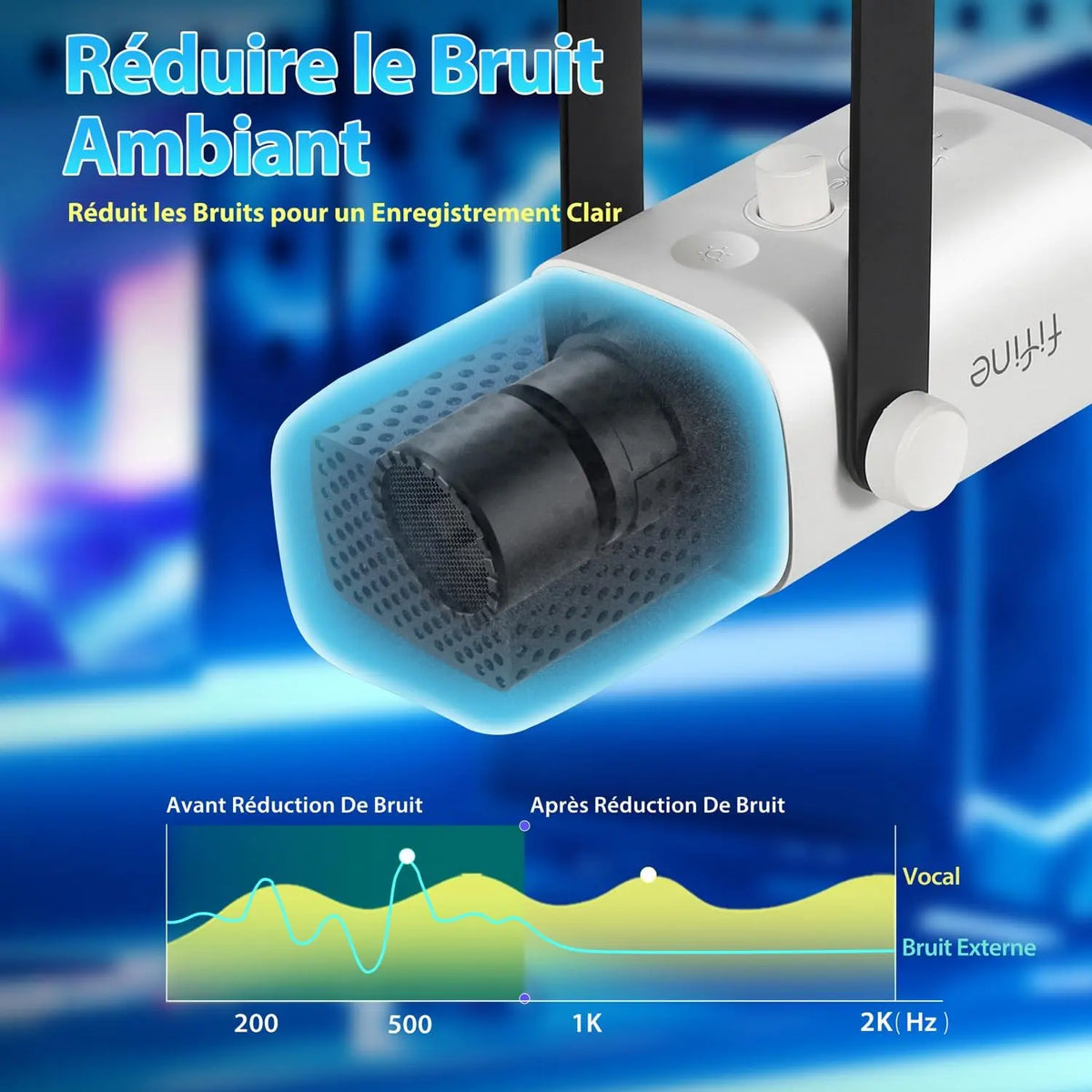 Microphone Fifine AM8 Blanc