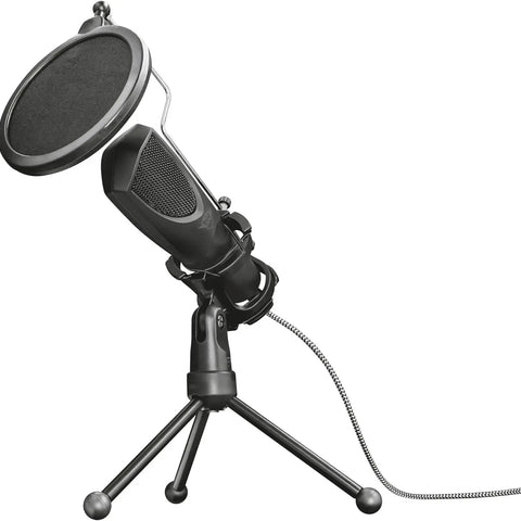 Microphone Trust GXT 232 Mantis Streaming avec trépied Micro Gamer — dans le même univers que Micro Gaming à condensateur HyperX QuadCast 2 rouge