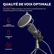 Microphone Trust GXT 232 Mantis Streaming avec trépied Micro Gamer