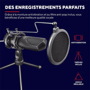 Microphone Trust GXT 232 Mantis Streaming avec trépied Micro Gamer