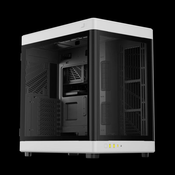 Boîtier PC Gamdias Neso P1 Blanc/Noir vue de trois quarts