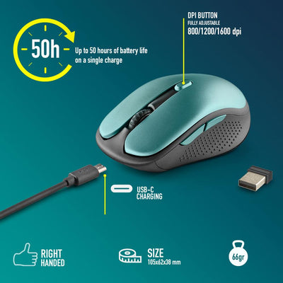 Souris sans fil NGS Evo Rust (Bleu glacier)