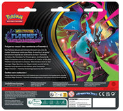 Verso du tripack Pokémon JCC Flammes fantasmagoriques avec Méga-Charizard X