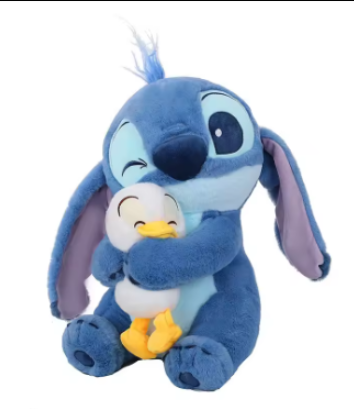 Peluche Stitch Calin x Caneton – Coton Doux – 20 cm