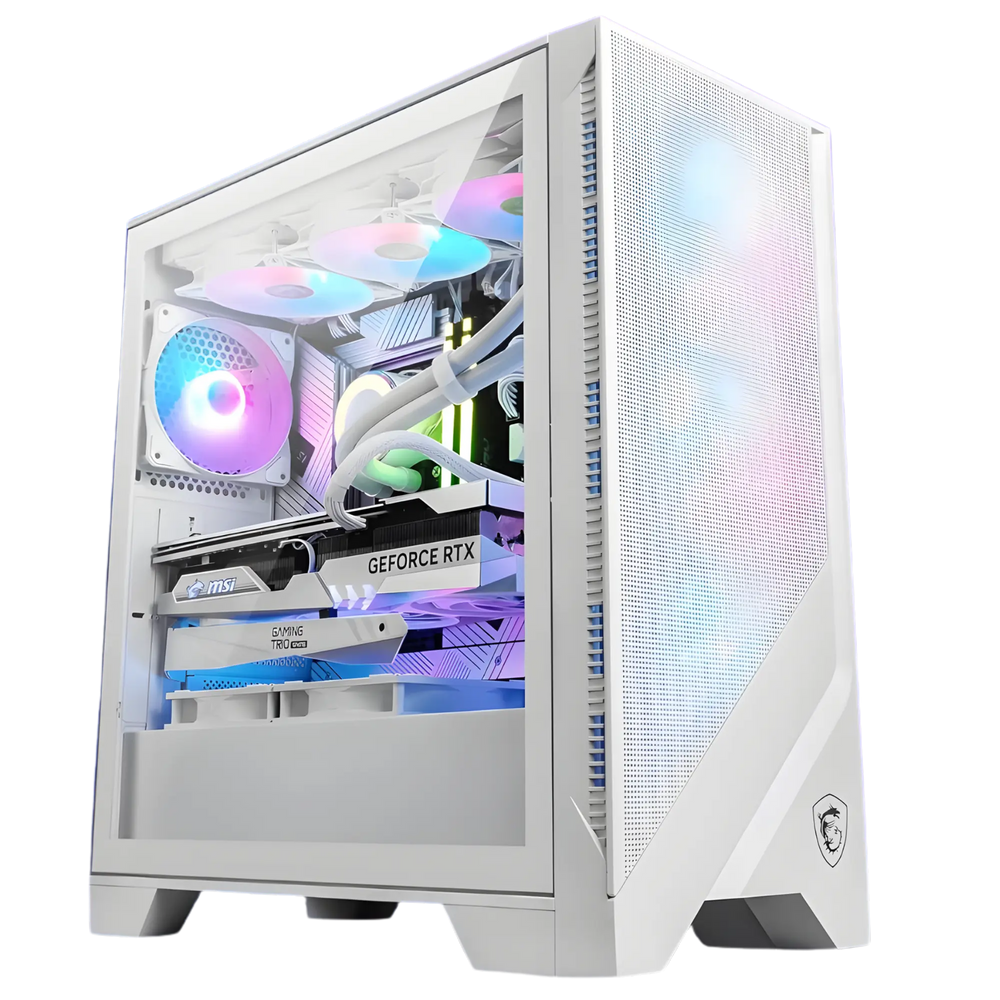 PC Gamer MSI MAG Forge 320R blanc avec RTX 5070 Ti et Ryzen 7 5700X, monté à Orléans par Pixel 404
