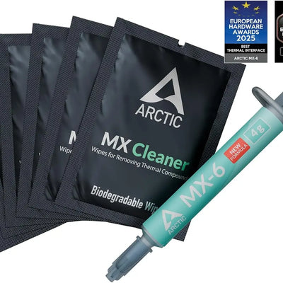 Pate Thermique Arctic MX-6 4g avec nettoyants — compatible avec Kit Watercooling AIO MSI MAG CORELIQUID 360R V2 – 360mm – Blanc- Watercooling RGB