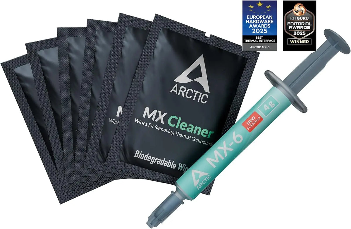 Pate Thermique Arctic MX-6 4g avec nettoyants