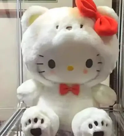 Peluche Hello Kitty Cosplay Ourson blanc - 20 cm