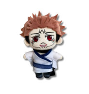 Peluche Jujutsu Kaisen Sukuna 20cm, kimono blanc et bleu