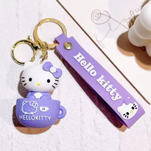 Porte Clés Hello Kitty Tasse Violette