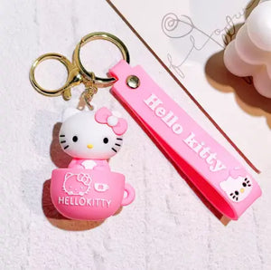 Porte Clés Hello Kitty Tasse Rose