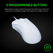 Razer Deathdder Essential Souris Gaming Filaire Blanche