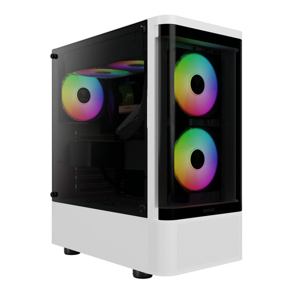 Boîtier PC Gamdias Talos E3 CG RGB Blanc - vue principale