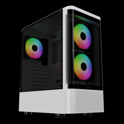 Boîtier PC Gamdias Talos E3 CG Blanc - Moyen Tour ATX