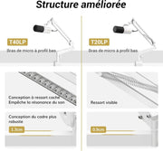 Bras pour Micro à Vis - Blanc - Tonor