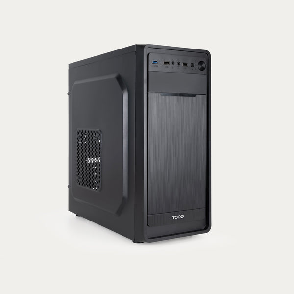 Boîtier PC TooQ TQC-5701U3C-B noir vue de trois quarts