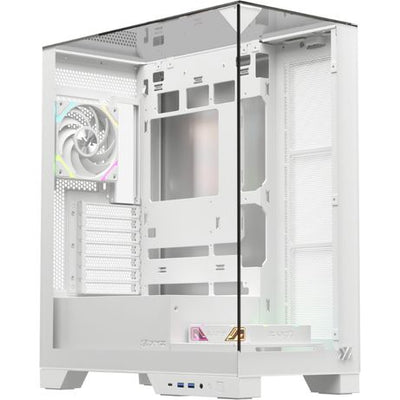 Boîtier PC XYZ Trifecta Hydrotemp RGB Blanc - Moyen Tour ATX