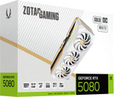 Carte graphique ZOTAC Gaming GeForce RTX 5080 SOLID OC White Edition, vue de profil