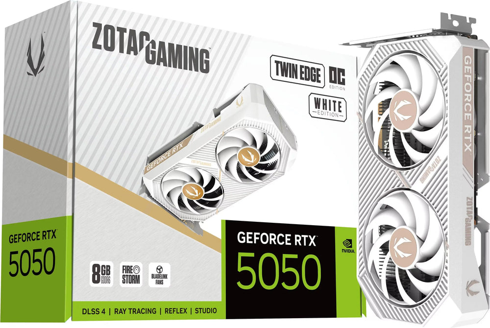 ZOTAC Gaming GeForce RTX 5050 Twin Edge OC Blanc - packshot