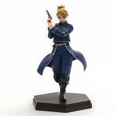 Figurine Riza Hawkeye Fullmetal Alchemist 17 cm en pose dynamique avec pistolet