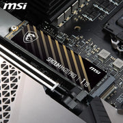 Disque SSD MSI SPATIUM M470 Pro 1 To M.2 noir et or, logo dragon