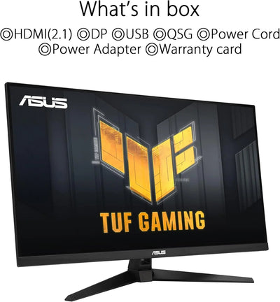 Moniteur ASUS TUF Gaming 32 pouces 4K HDR 160 Hz noir plat IPS