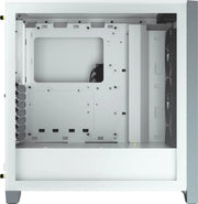 Corsair iCUE 4000X RGB Blanc : boîtier blanc minimaliste intérieur épuré