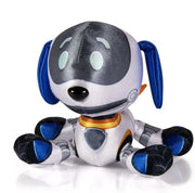 Peluche Pat Patrouille Paw Patrol chien robot gris blanc 23 cm