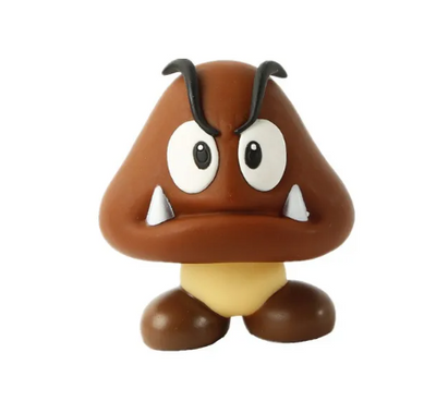 Figurine Super Mario Bros Goomba 15 cm marron aux yeux blancs
