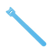 Attaches-câbles auto-adhésifs à scratchs bleu clair texturé