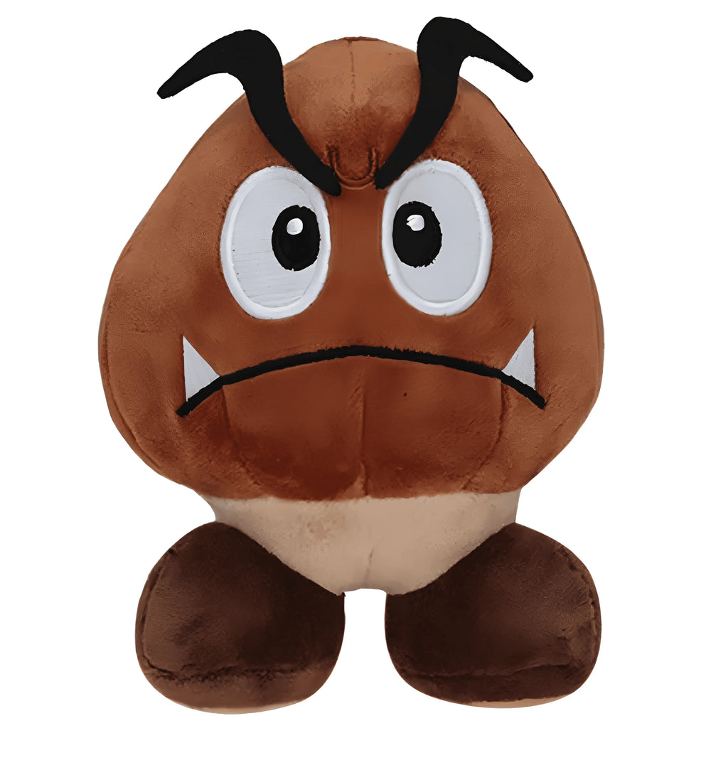 Peluche Goomba Super Mario Bros 15 cm marron aux cornes noires