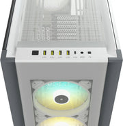 Corsair iCue 5000D RGB Airflow Blanc avec panneau mesh et ventilateurs RGB