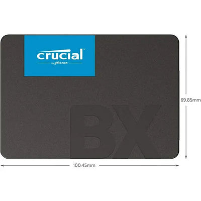 Disque SSD Crucial BX500 1 To noir avec étiquette bleue mate