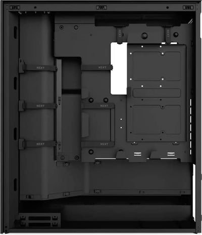 Coque PC NZXT H7 Flow RGB Noir 2024 noire avec fixations et découpes arrière
