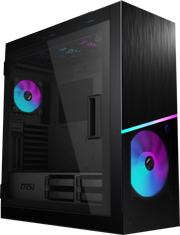 Boîtier PC gaming MSI MPG SEKIRA 500X BLACK avec verre trempé et RGB violet-bleu