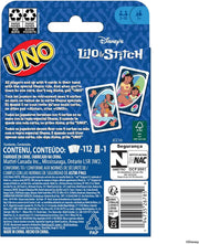 Jeu Uno Édition Spéciale Lilo & Stitch 2025 emballage bleu vibrant