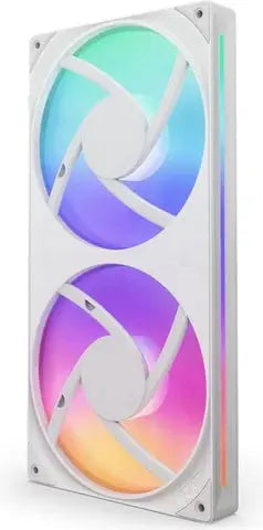 NZXT F280 RGB Core Blanc : système de refroidissement blanc dual-fan avec éclairage RGB vibrant et design moderne