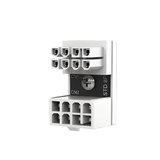 Face arrière adaptateur ATX 8 broches femelle vers mâle coudé 180° blanc avec bornier std 8p cn1 cn2