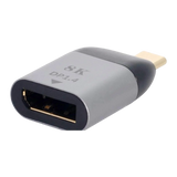 Adaptateur USB-C vers DisplayPort gris et noir 8K DP1.4 HDMI or plaqué