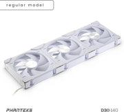 Lot de 3 Phanteks D30-140 RGB blanc triple ventilateur airflow élégant