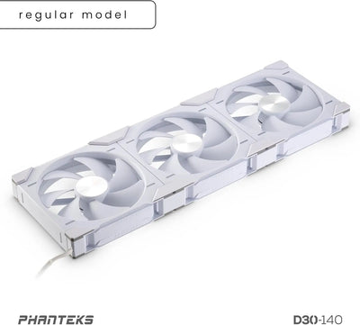 Lot de 3 Phanteks D30-140 RGB blanc triple ventilateur airflow élégant
