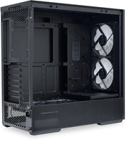 Boîtier PC Lian Li LANCOOL 207 NOIR noir à côtés mesh avec deux ventilateurs blancs droite
