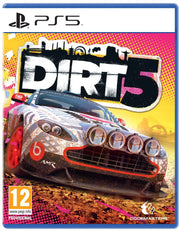 Voiture Aston Martin argent et noir avec accents rouges, design off-road, DIRT 5 PS5