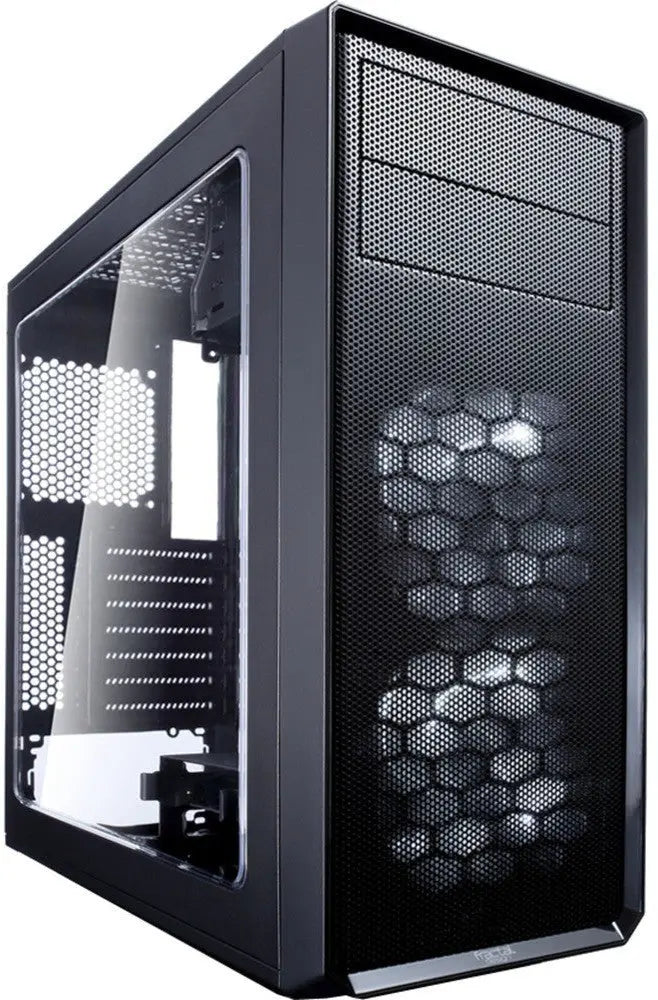 Boîtier PC Fractal Design Focus G Noir avec panneau latéral transparent et grilles hexagonales