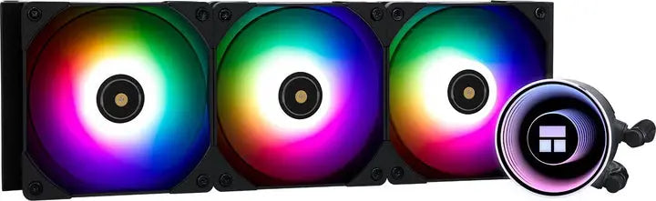 Boucle de refroidissement liquide noire triple-ventilateurs RGB Thermalright Frozen Notte 360 BLACK ARGB avec pompe circulaire Thermaltake