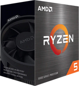Processeur AMD Ryzen 5 5600 AM4 6 cœurs boîte noire et argent